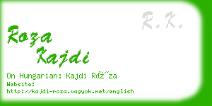 roza kajdi business card